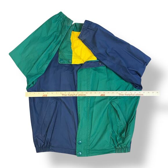 Nautica Vintage 90s Men’s Reversible Hooded Color block Jacket Size L Streetwear - Picture 3 of 16